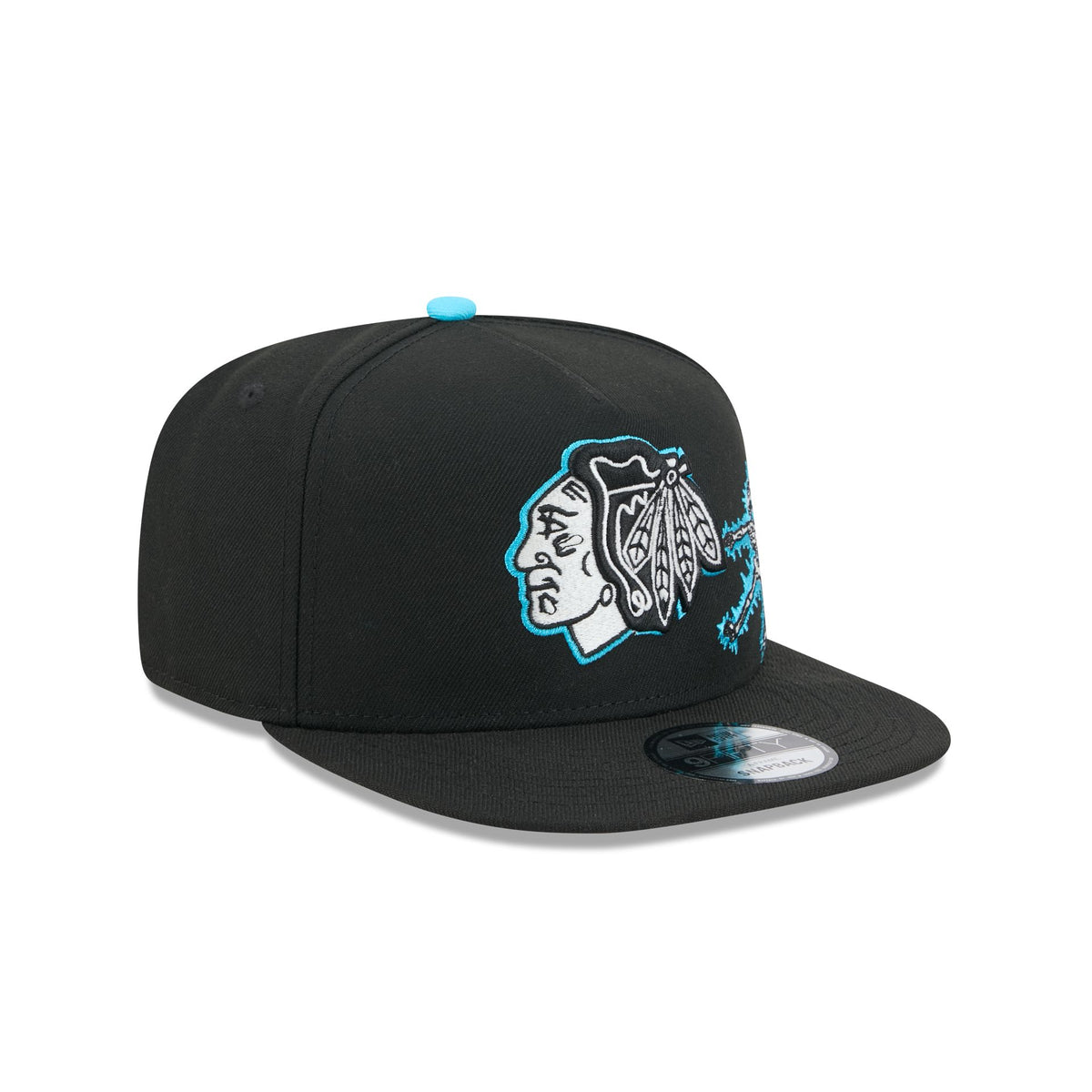 Chicago Blackhawks Electric Shock Skeleton 9FIFTY A-Frame Snapback Hat
