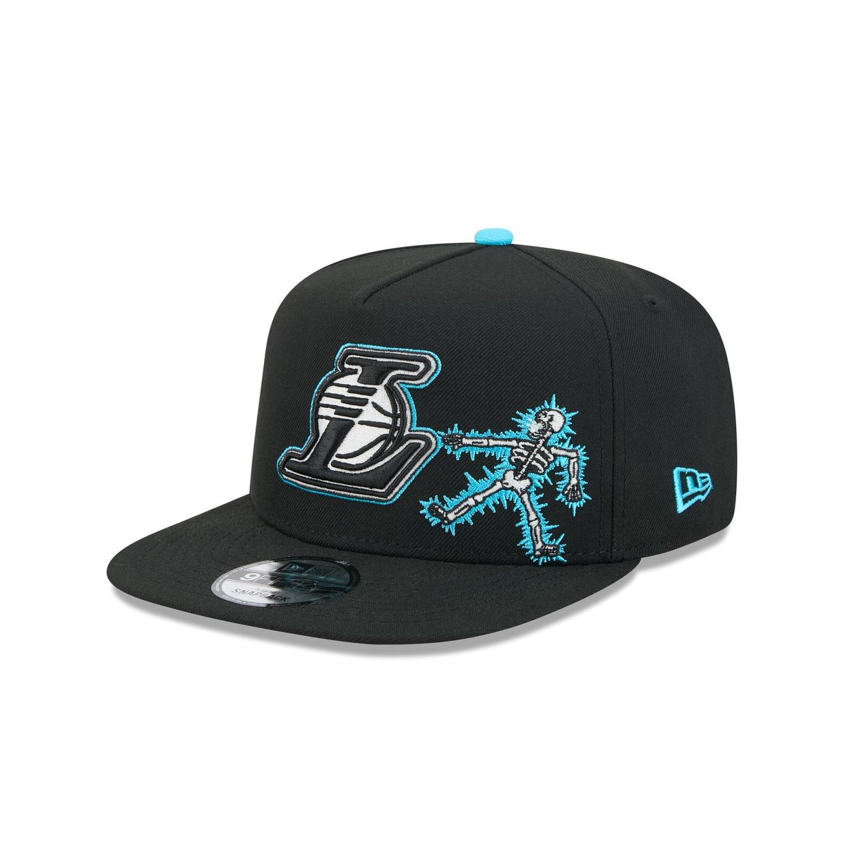Los Angeles Lakers Electric Shock Skeleton 9FIFTY A-Frame Snapback Hat