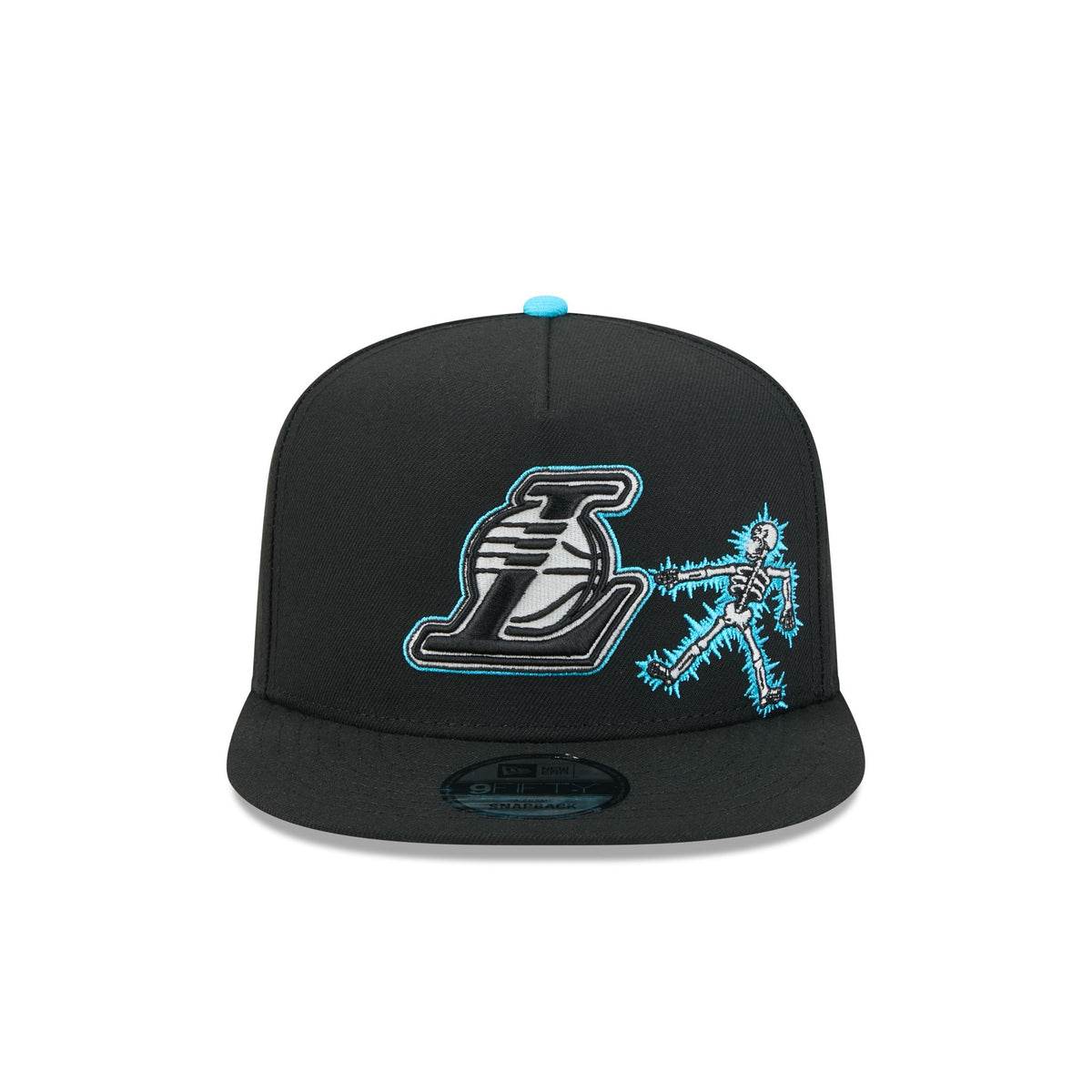 Los Angeles Lakers Electric Shock Skeleton 9FIFTY A-Frame Snapback Hat