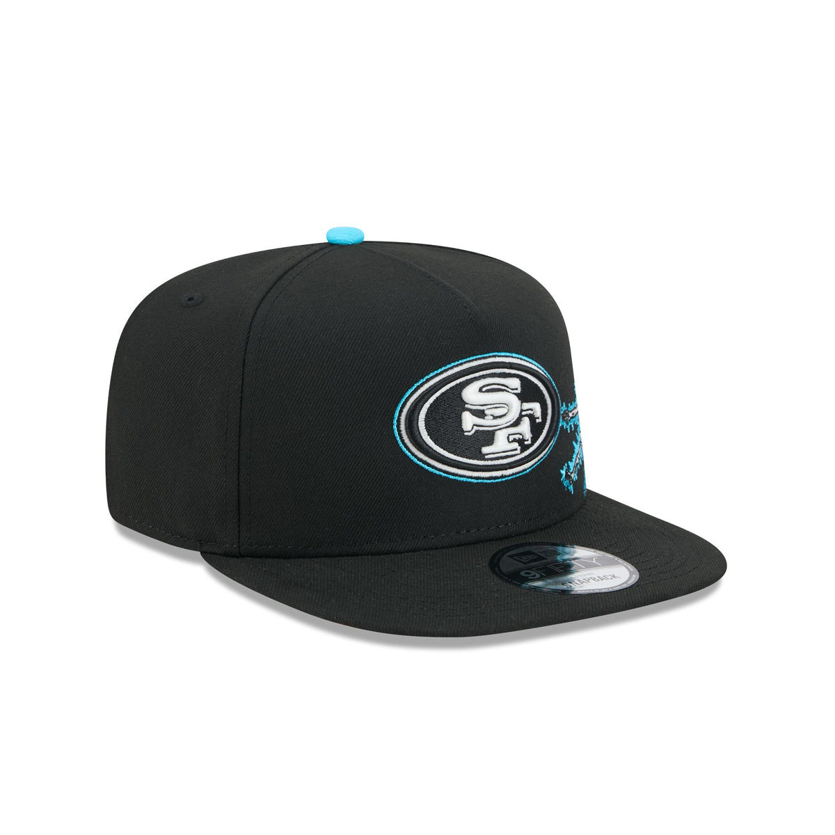 San Francisco 49ers Electric Shock Skeleton 9FIFTY A-Frame Snapback Hat