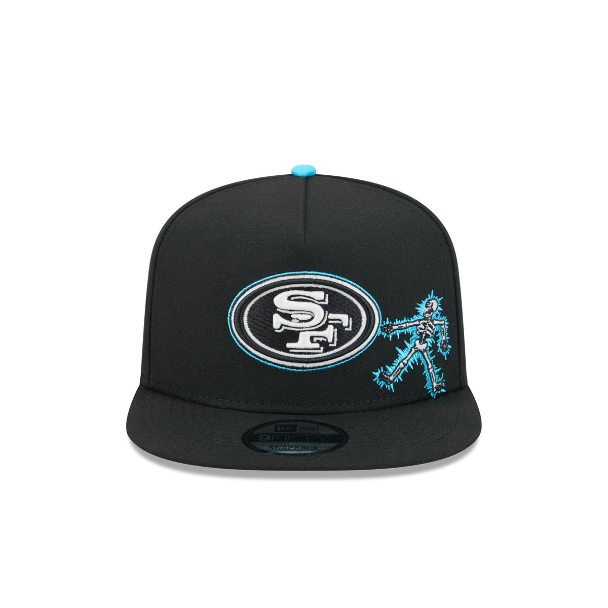 San Francisco 49ers Electric Shock Skeleton 9FIFTY A-Frame Snapback Hat