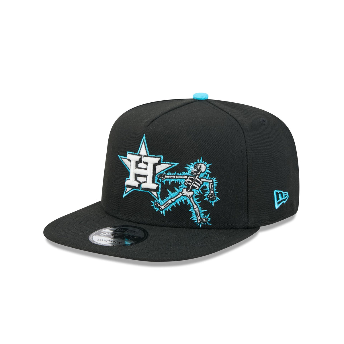 Houston Astros Electric Shock Skeleton 9FIFTY A-Frame Snapback Hat
