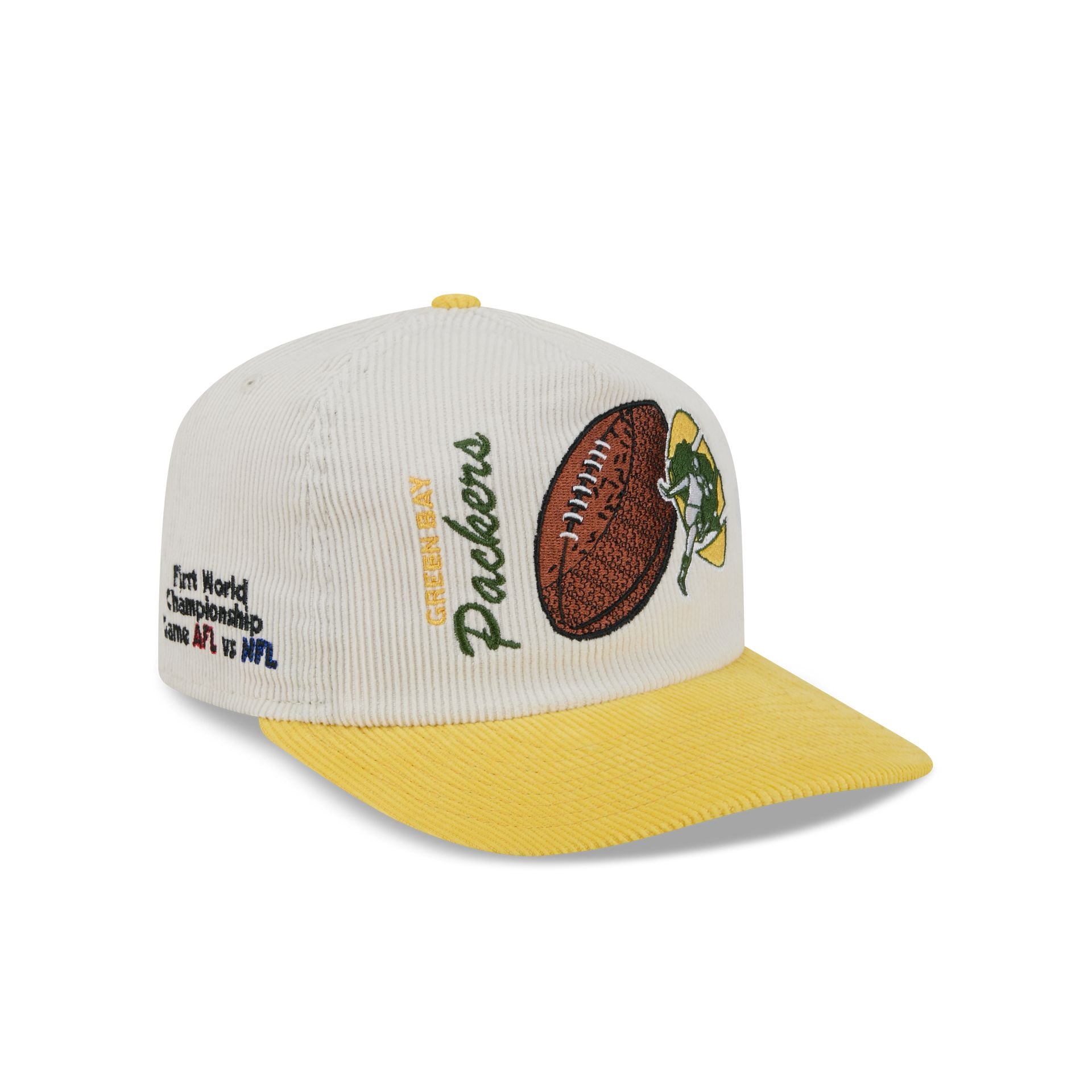 Green Bay Packers Retro Pack Team Ball 19TWENTY Snapback Hat – New