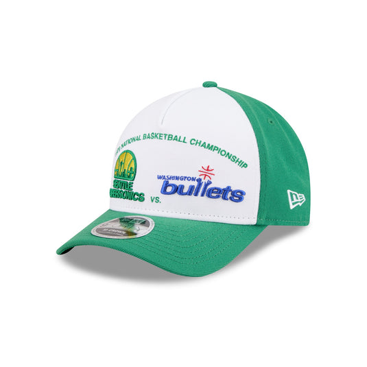 NBA Seattle SuperSonics vs Washington Bullets 9FORTY M-Crown A-Frame Snapback Hat