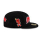 Born x Raised x Diablos Rojos del México Wordmark Black 59FIFTY Fitted Hat