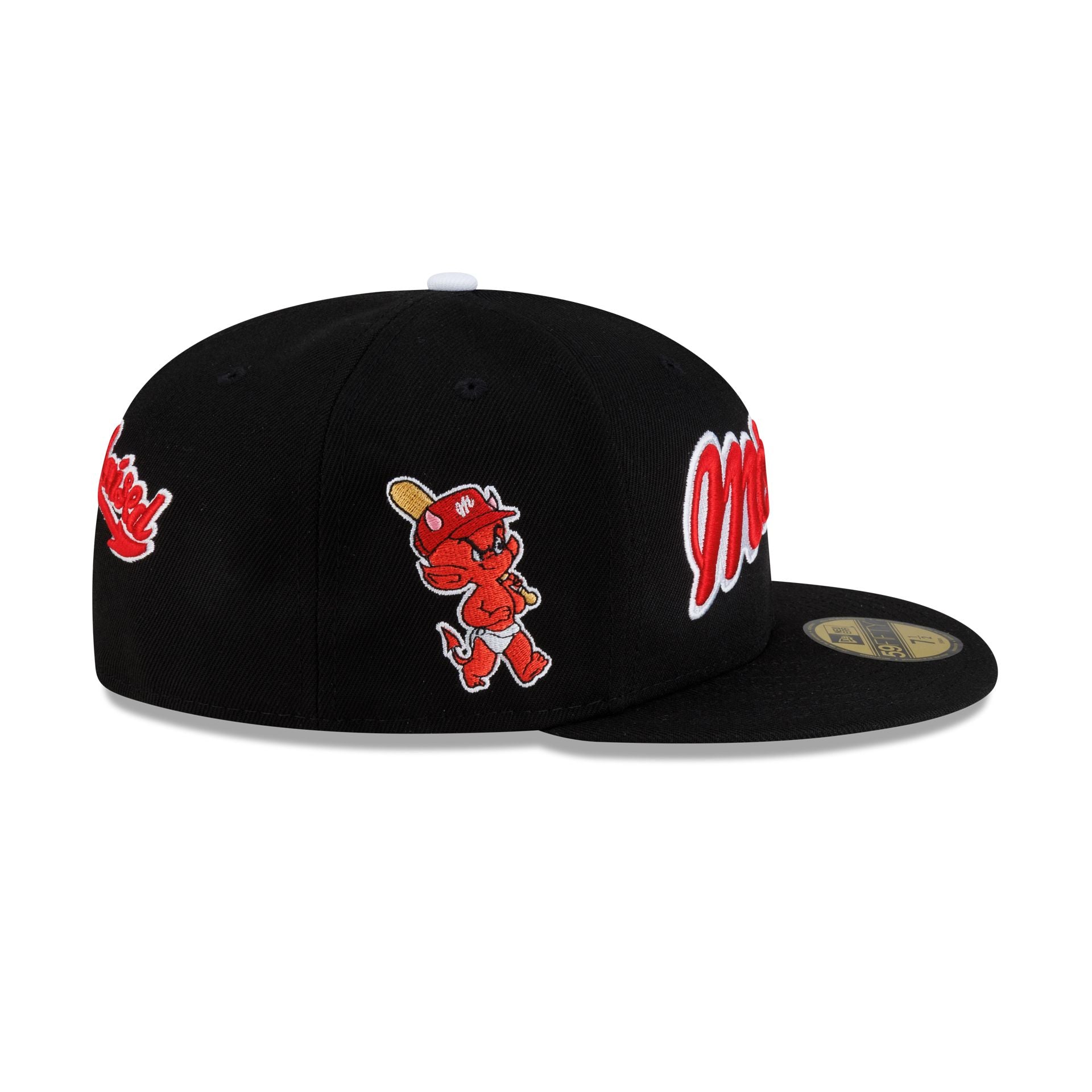 Born x Raised x Diablos Rojos del México Wordmark Black 59FIFTY Fitted Hat