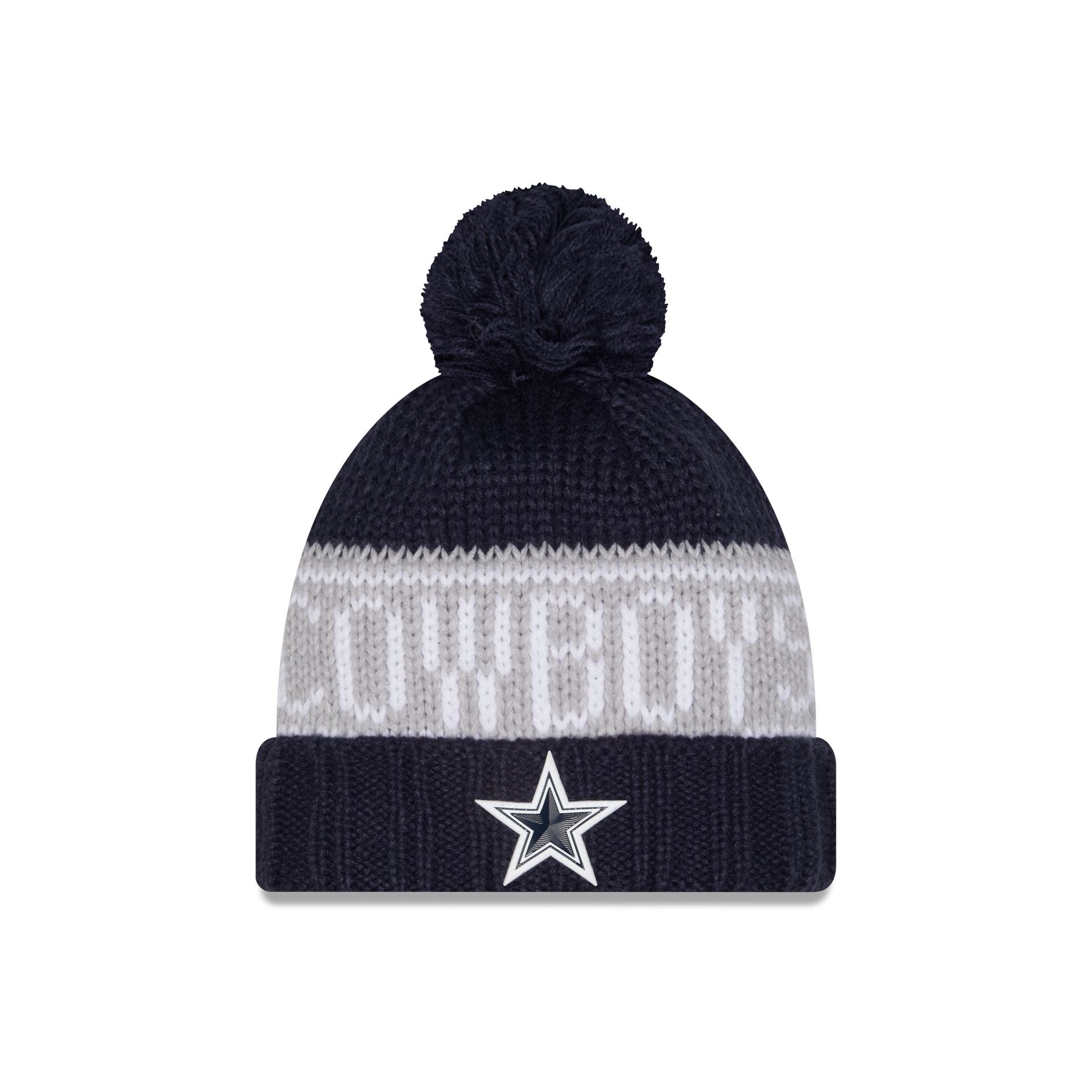 Dallas Cowboys 2026 Sideline Cold Weather Women's Pom Knit Hat