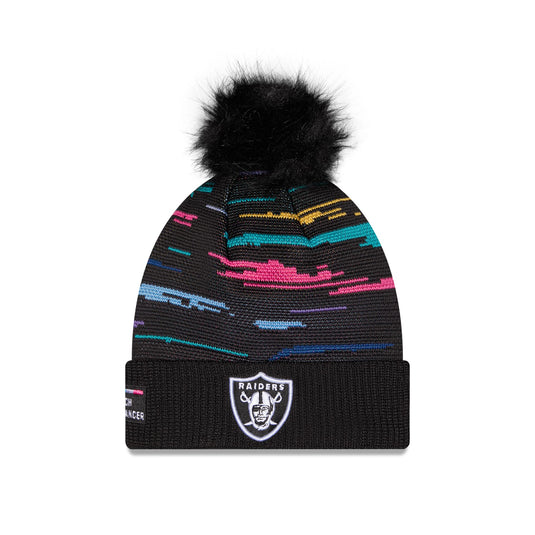 Las Vegas Raiders 2026 Crucial Catch Women's Pom Knit Hat