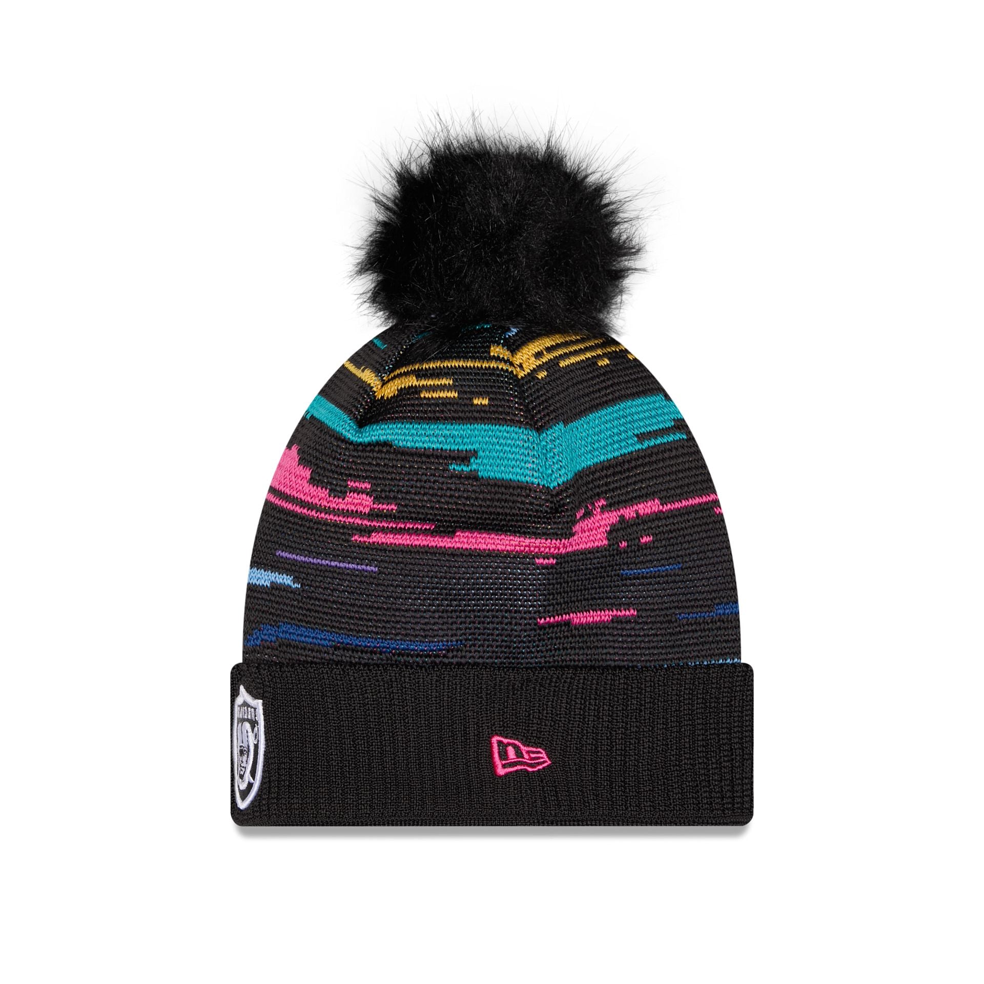 Las Vegas Raiders 2026 Crucial Catch Women's Pom Knit Hat