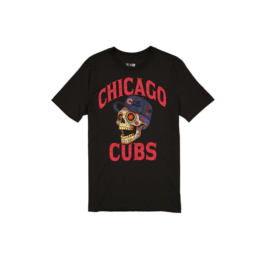 Chicago Cubs Day of the Dead Black T-Shirt
