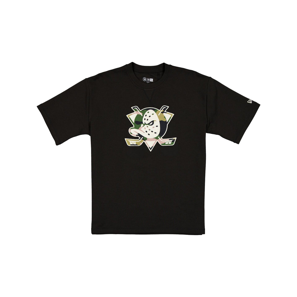 Anaheim Ducks Camo Logo Black T-Shirt