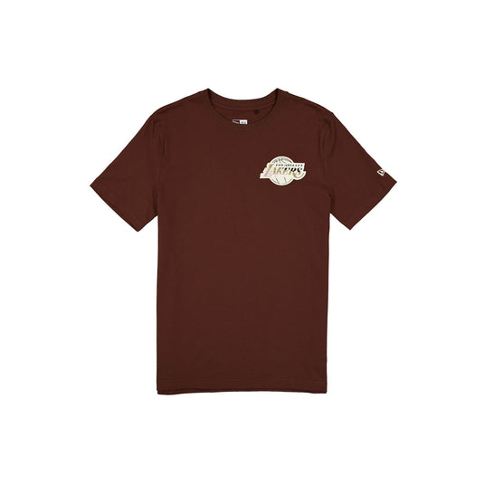 Los Angeles Lakers Camo Logo Brown T-Shirt