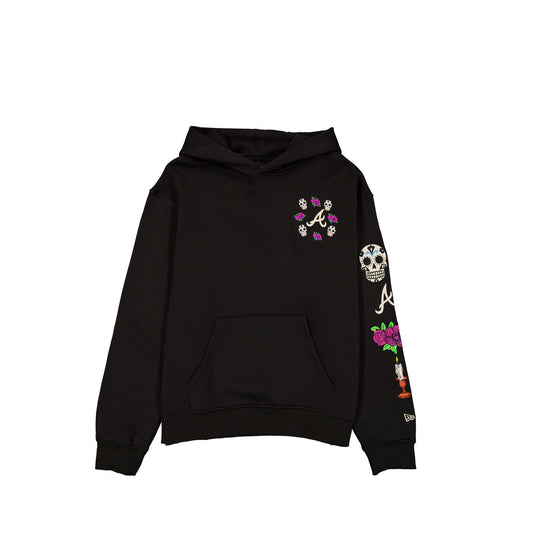 Atlanta Braves Day of the Dead Black Hoodie