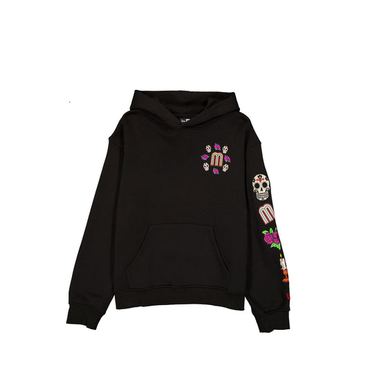 Mexico Baseball Day of the Dead Black Hoodie