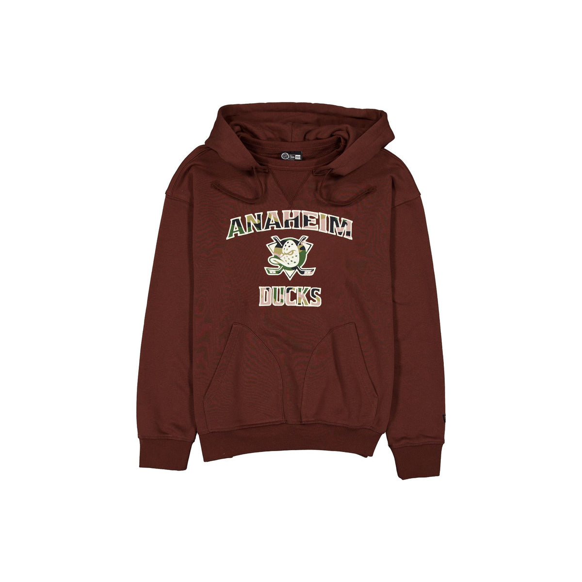Anaheim Ducks Camo Logo Brown Hoodie