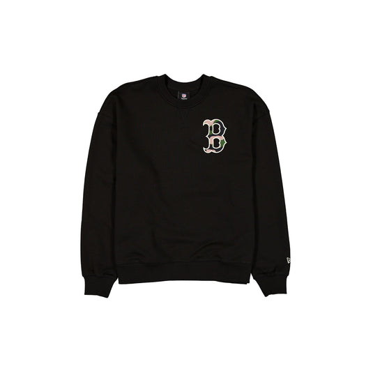 Boston Red Sox Camo Logo Black Crewneck