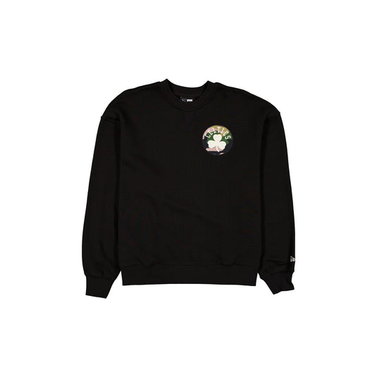 Boston Celtics Camo Logo Black Crewneck