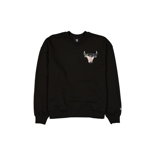 Chicago Bulls Camo Logo Black Crewneck