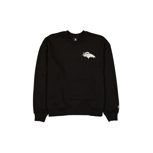 Denver Broncos Camo Logo Black Crewneck
