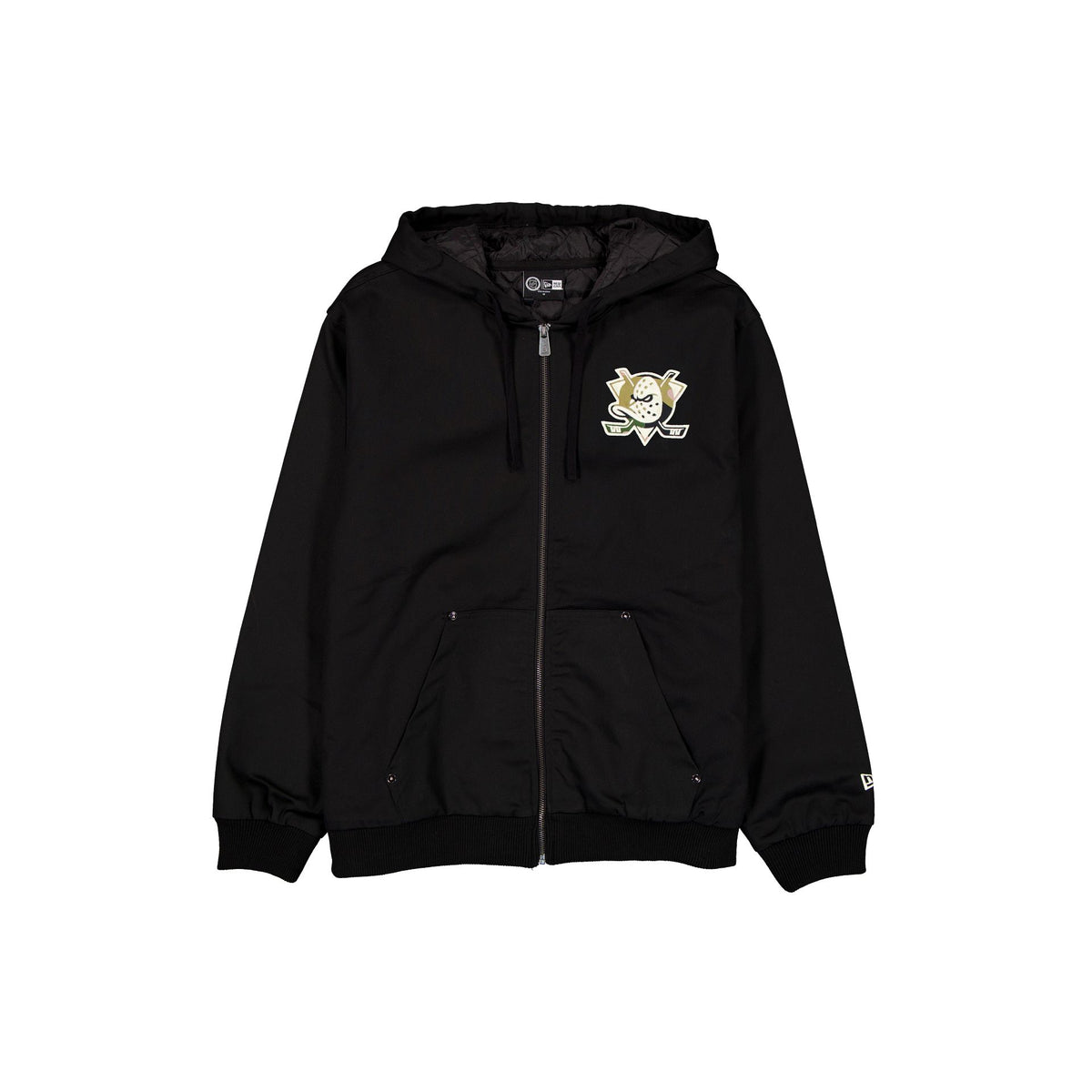 Anaheim Ducks Camo Logo Black Full-Zip Jacket