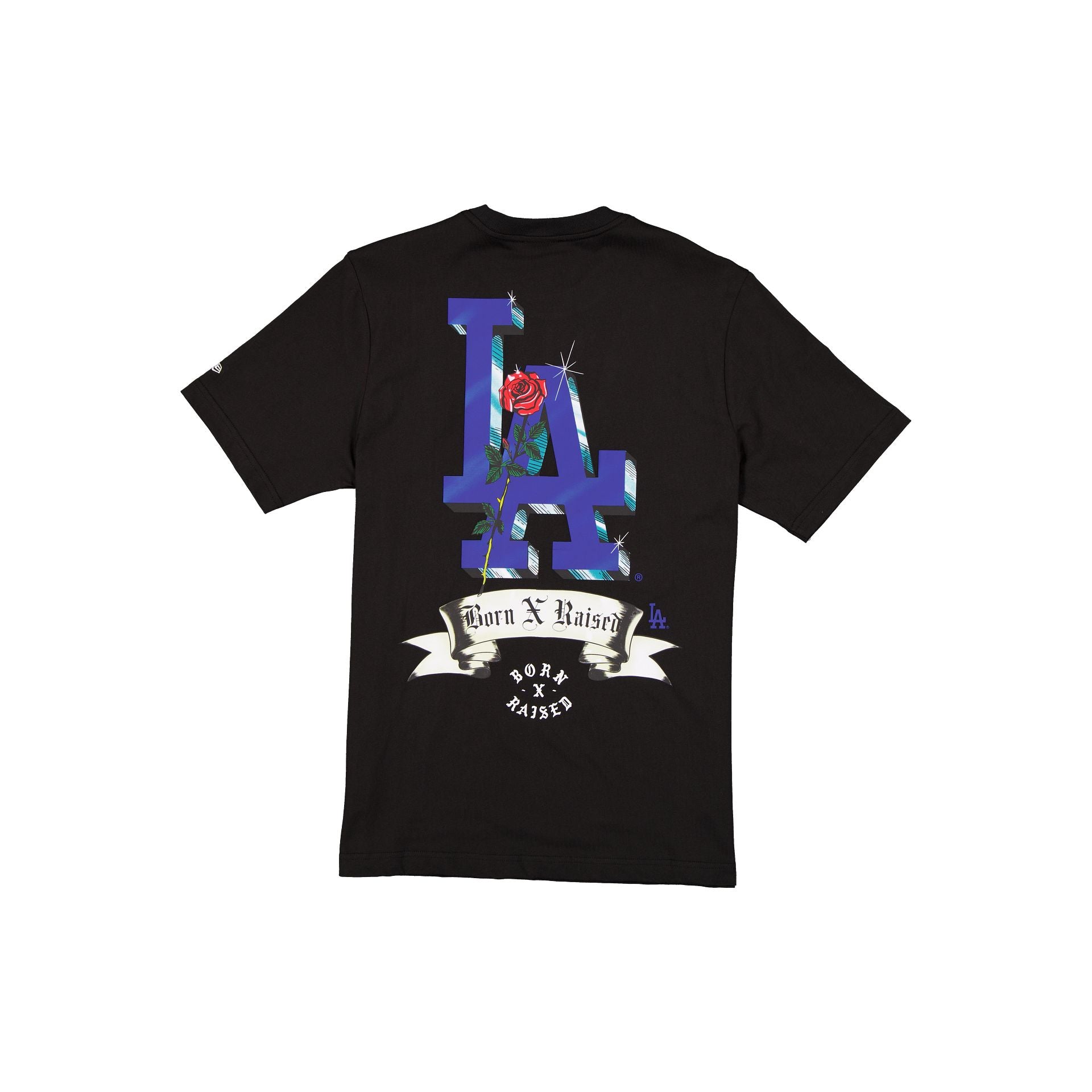 Born x Raised x Los Angeles Dodgers Rose Black T-Shirt – New Era Cap
