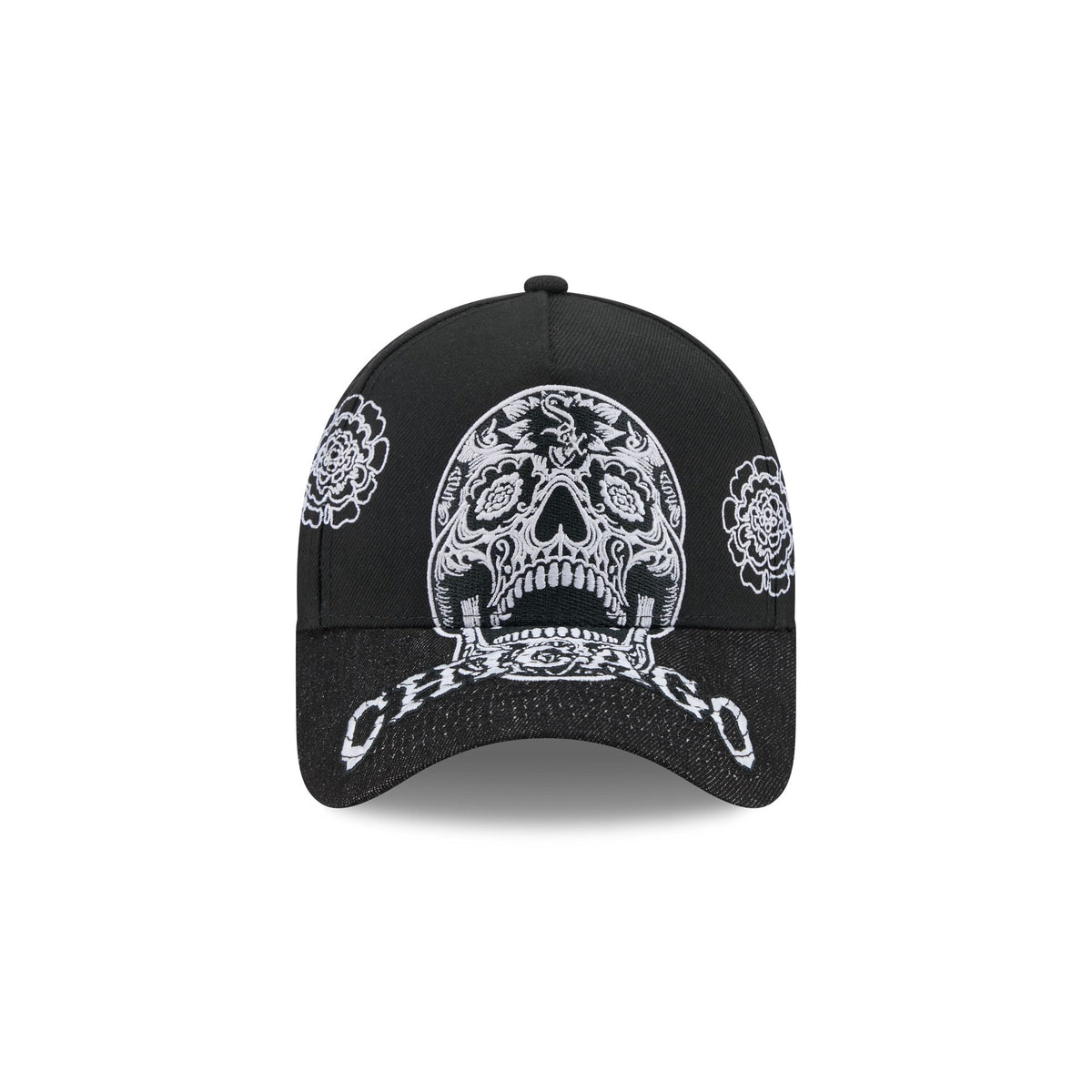 Chicago White Sox Day of the Dead Skull 9FORTY A-Frame Snapback Hat