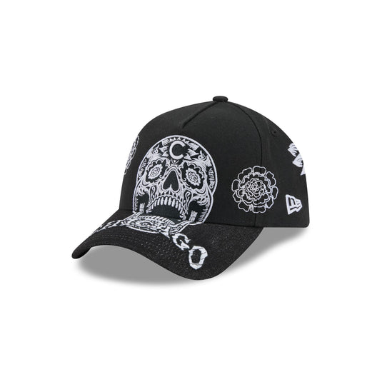 Chicago Cubs Day of the Dead Skull 9FORTY A-Frame Snapback Hat