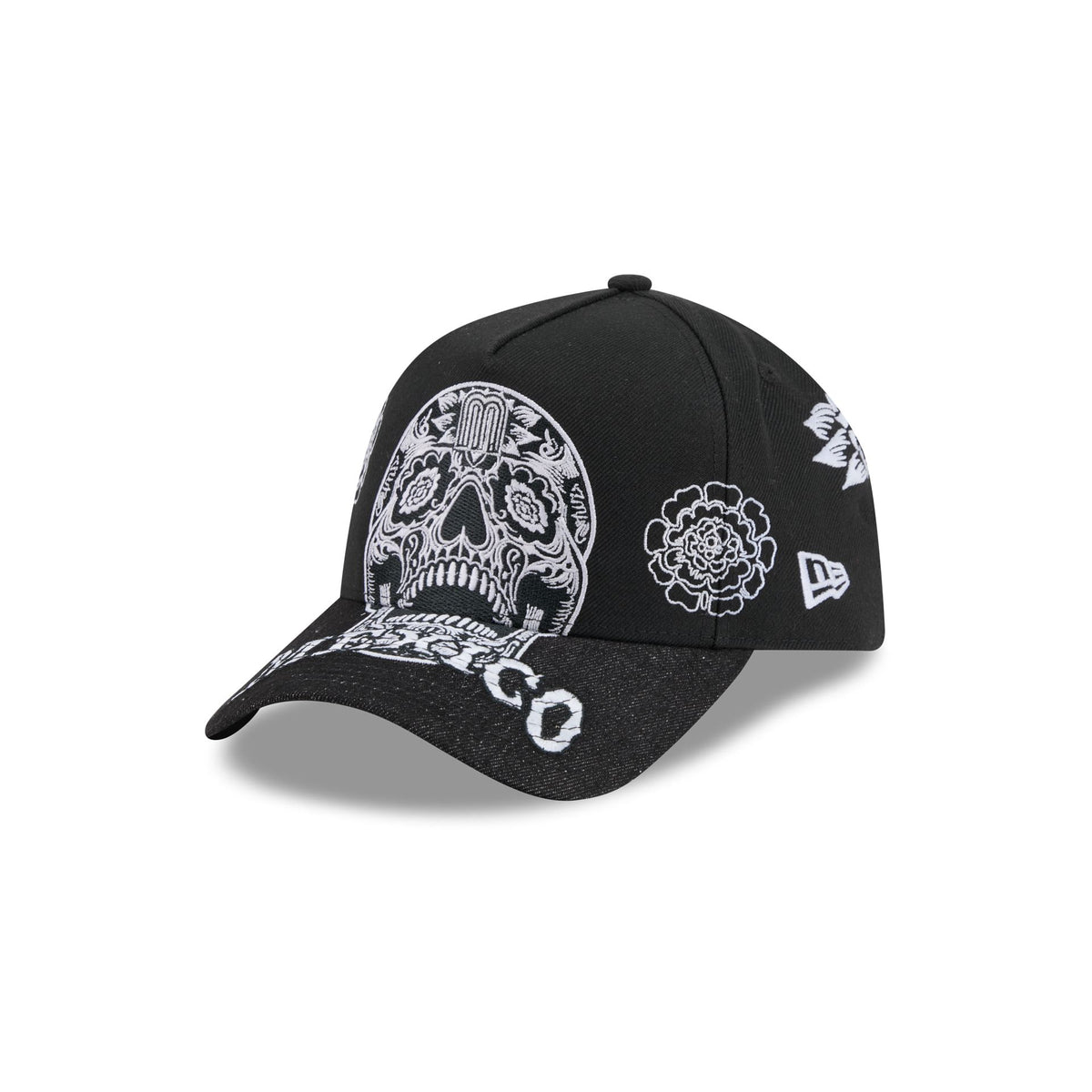 Mexico Baseball Day of the Dead Skull 9FORTY A-Frame Snapback Hat