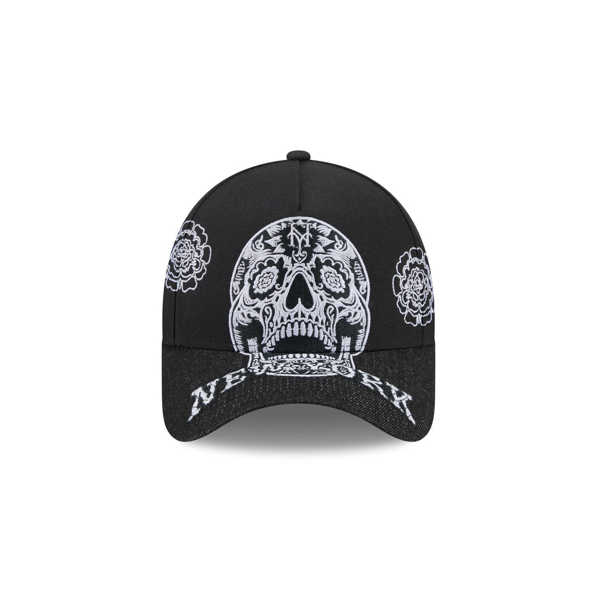 New York Mets Day of the Dead Skull 9FORTY A-Frame Snapback Hat