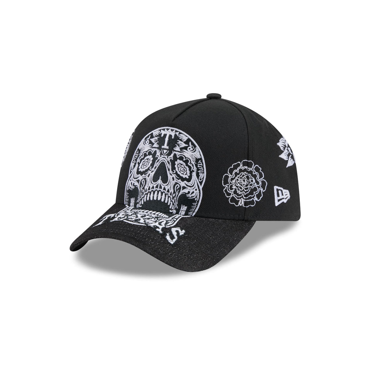 Texas Rangers Day of the Dead Skull 9FORTY A-Frame Snapback Hat