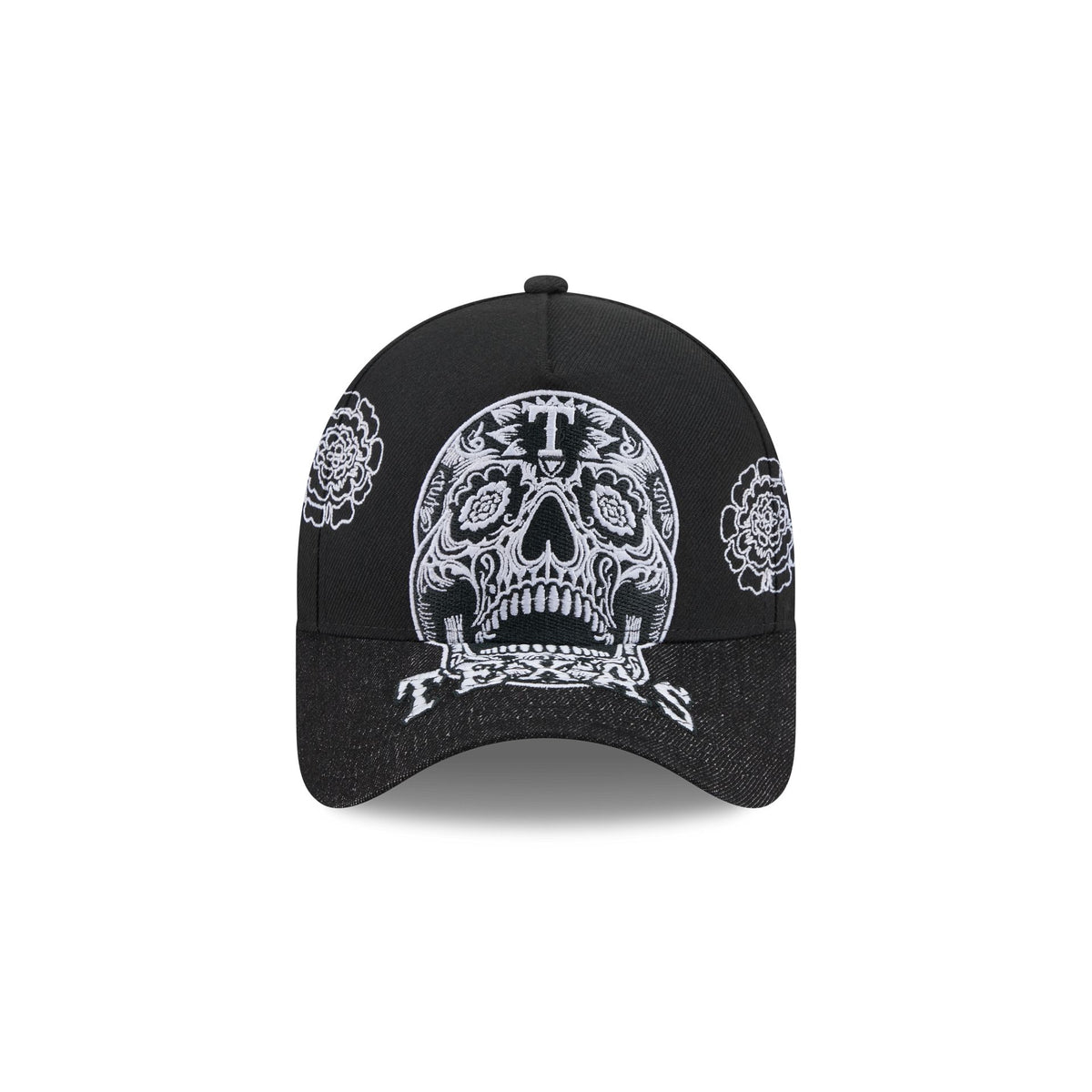 Texas Rangers Day of the Dead Skull 9FORTY A-Frame Snapback Hat