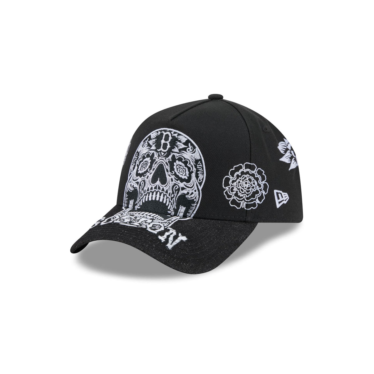 Boston Red Sox Day of the Dead Skull 9FORTY A-Frame Snapback Hat