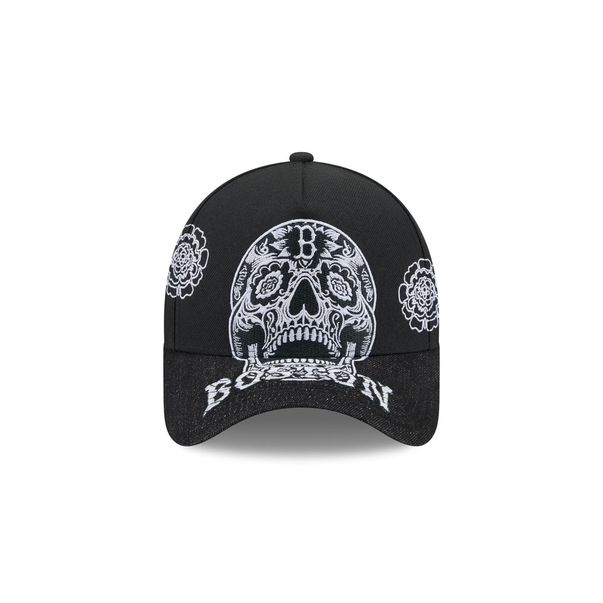 Boston Red Sox Day of the Dead Skull 9FORTY A-Frame Snapback Hat