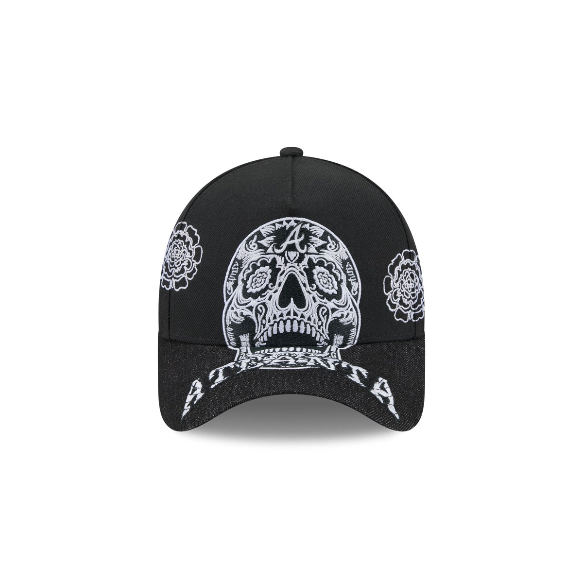 Atlanta Braves Day of the Dead Skull 9FORTY A-Frame Snapback Hat