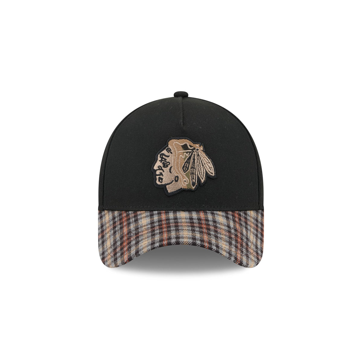 Chicago Blackhawks Fall Plaid Visor 59FORTY A-Frame Fitted Hat