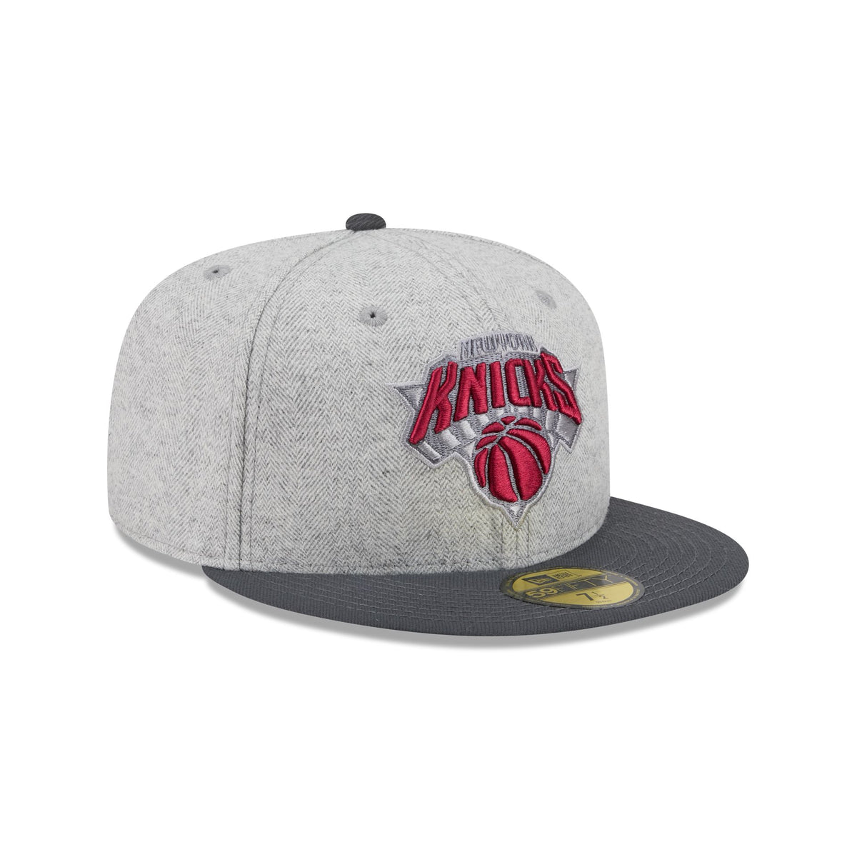 New York Knicks Gray Herringbone 59FIFTY Fitted Hat