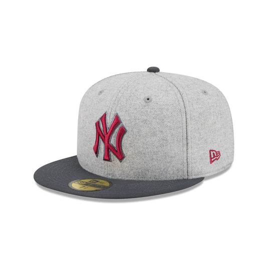 New York Yankees Gray Herringbone 59FIFTY Fitted Hat