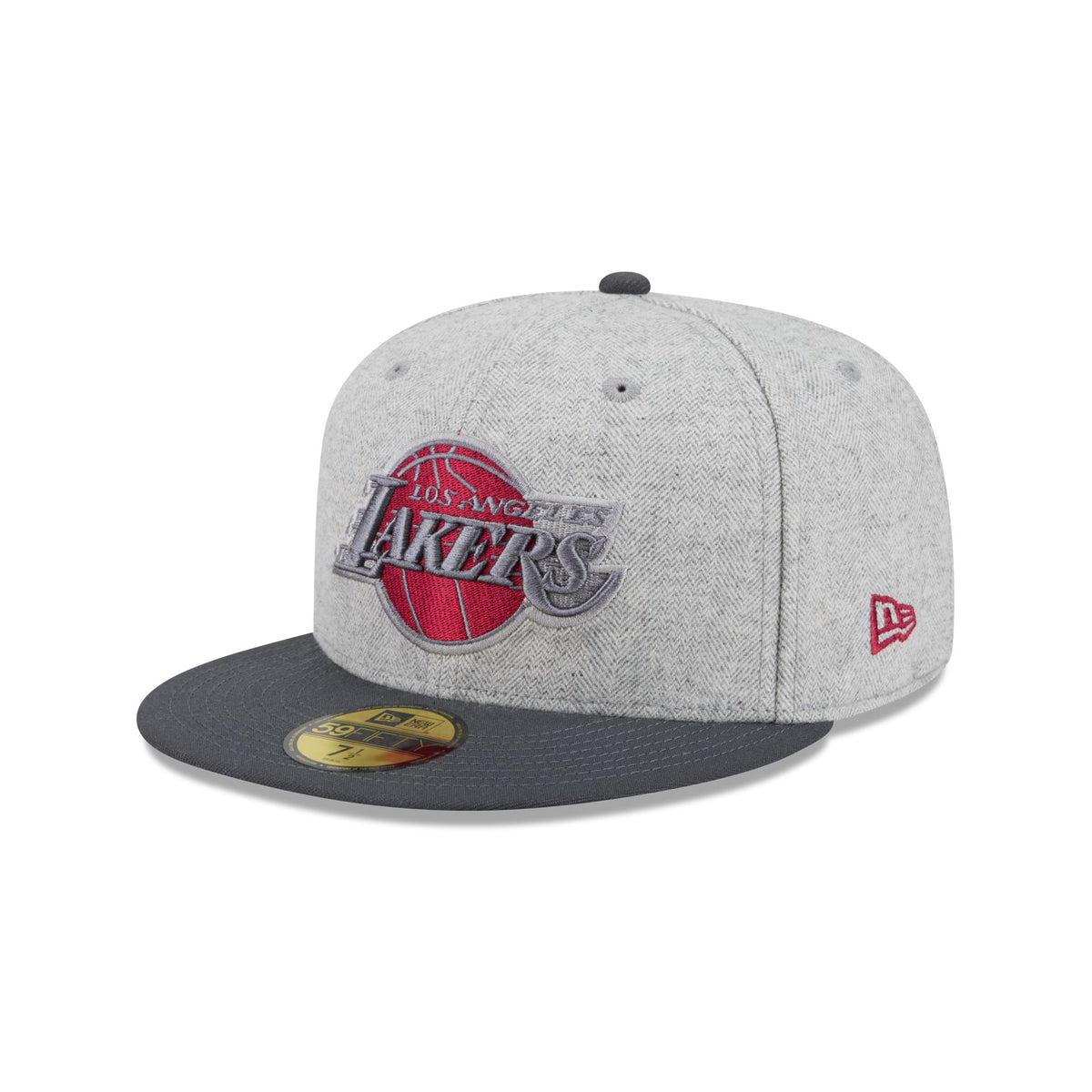 Los Angeles Lakers Gray Herringbone 59FIFTY Fitted Hat