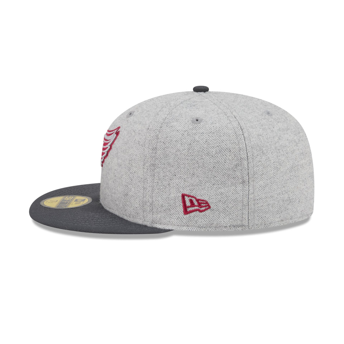 Detroit Red Wings Gray Herringbone 59FIFTY Fitted Hat