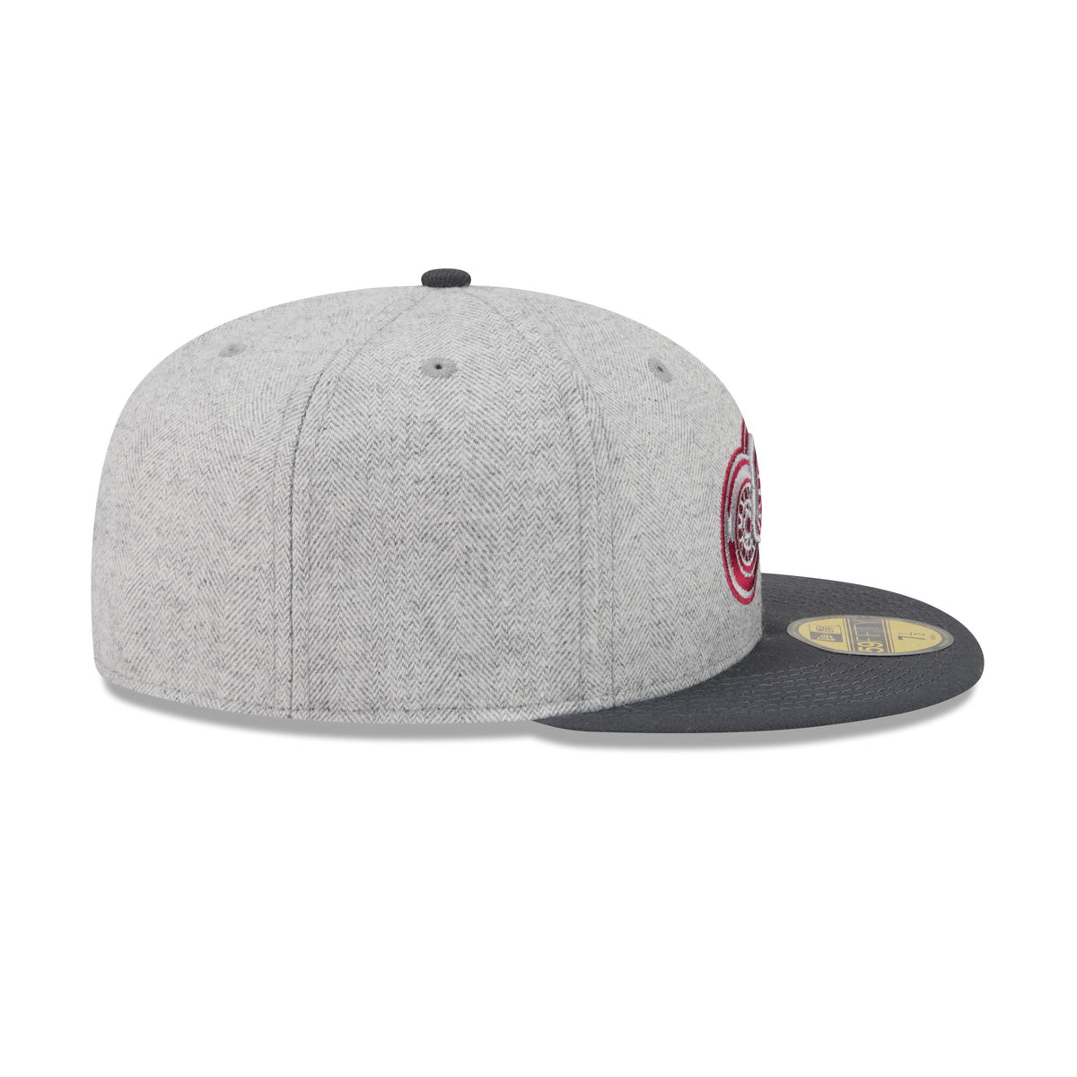 Detroit Red Wings Gray Herringbone 59FIFTY Fitted Hat