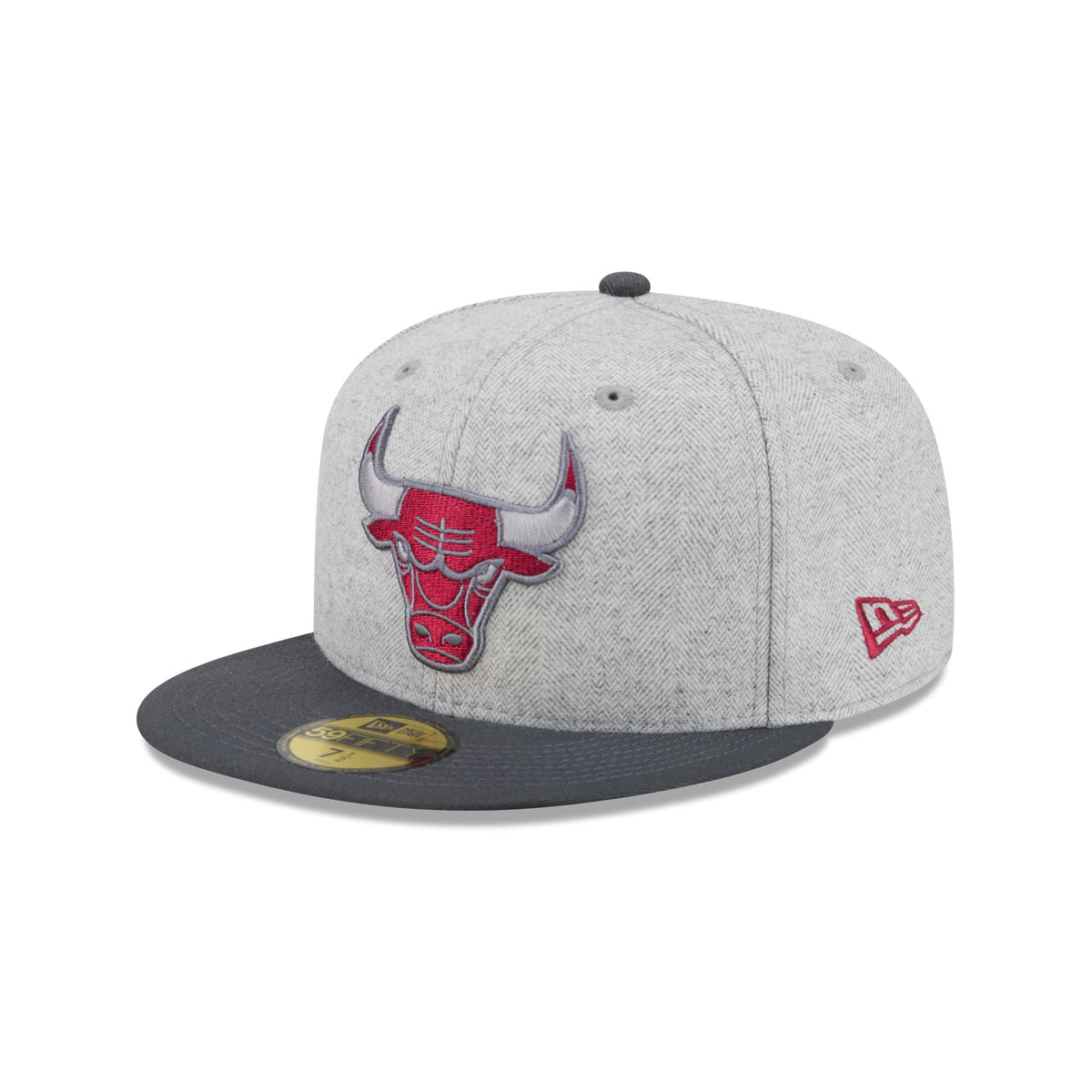 Chicago Bulls Gray Herringbone 59FIFTY Fitted Hat