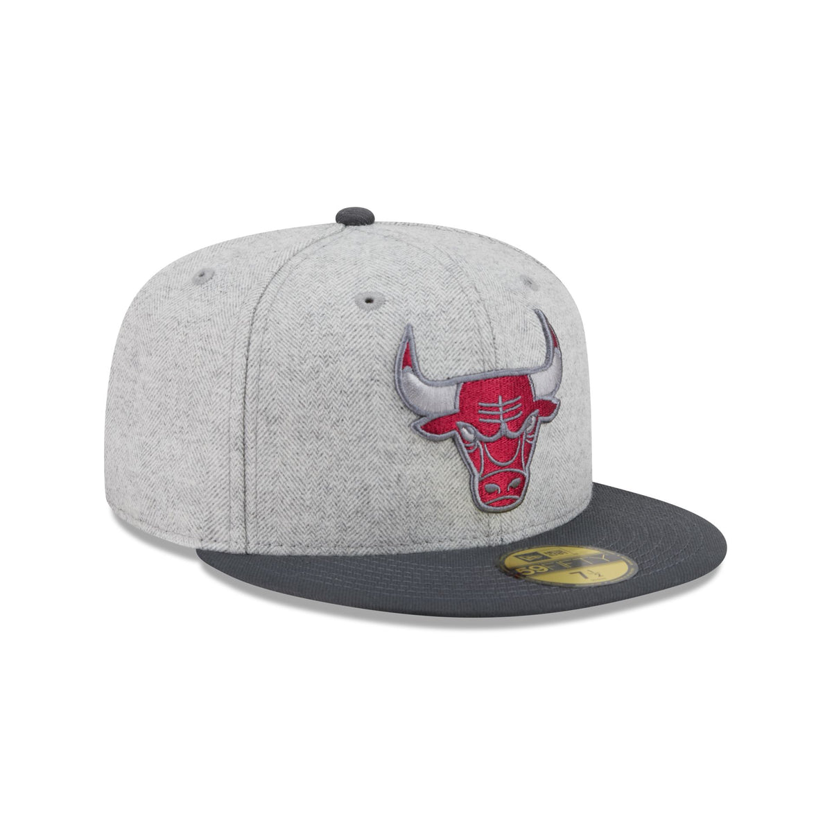 Chicago Bulls Gray Herringbone 59FIFTY Fitted Hat