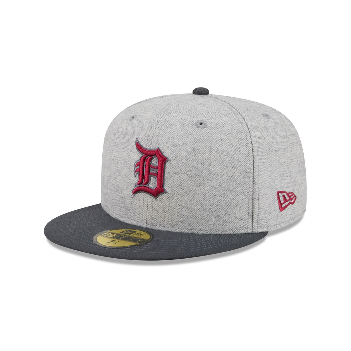 Detroit Tigers Gray Herringbone 59FIFTY Fitted Hat