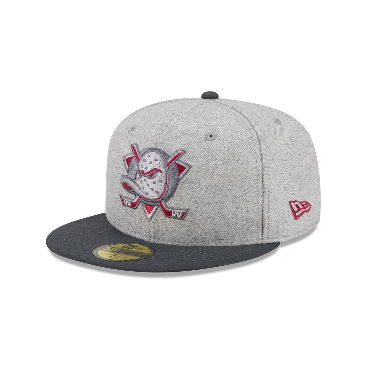 Anaheim Ducks Gray Herringbone 59FIFTY Fitted Hat