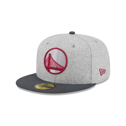 Golden State Warriors Gray Herringbone 59FIFTY Fitted Hat