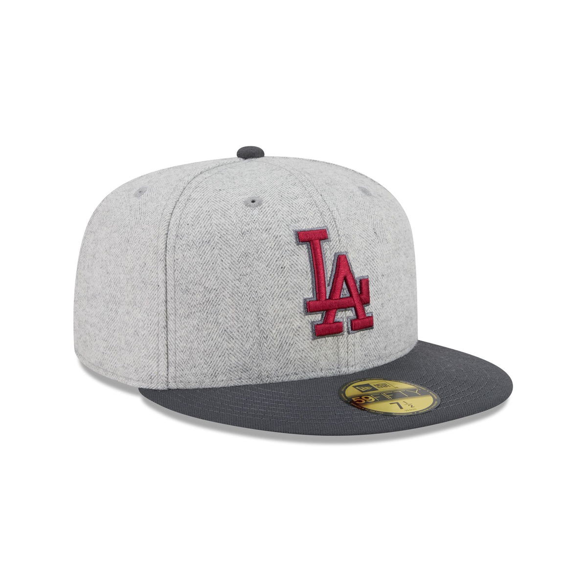 Los Angeles Dodgers Gray Herringbone 59FIFTY Fitted Hat