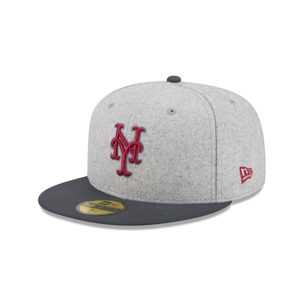 New York Mets Gray Herringbone 59FIFTY Fitted Hat