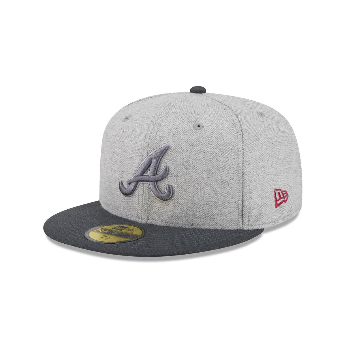 Atlanta Braves Gray Herringbone 59FIFTY Fitted Hat