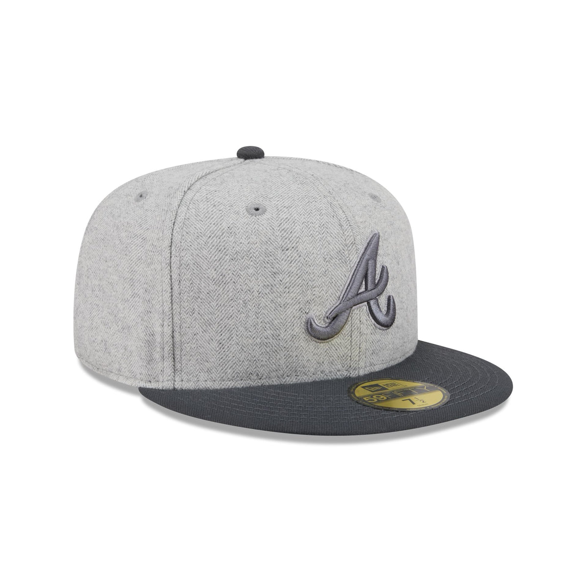 Atlanta Braves Gray Herringbone 59FIFTY Fitted Hat