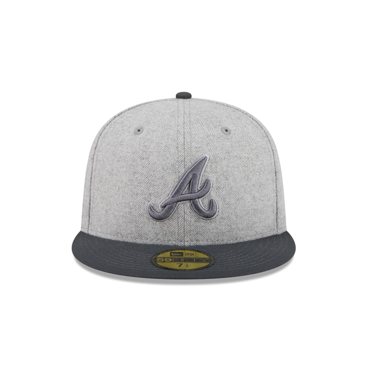 Atlanta Braves Gray Herringbone 59FIFTY Fitted Hat